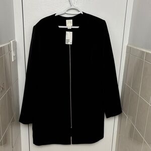 NWT H&M Long Elegant Black Women's Jacket/Blazer
